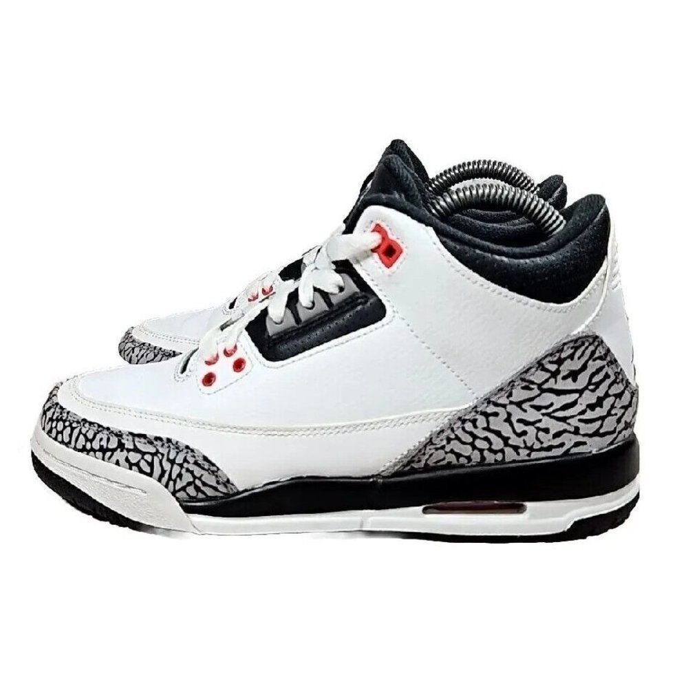 ☆Jordan 3 Retro Infrared 23 2014 White Cement Black Unite red Size 6Y Shoes NWOB